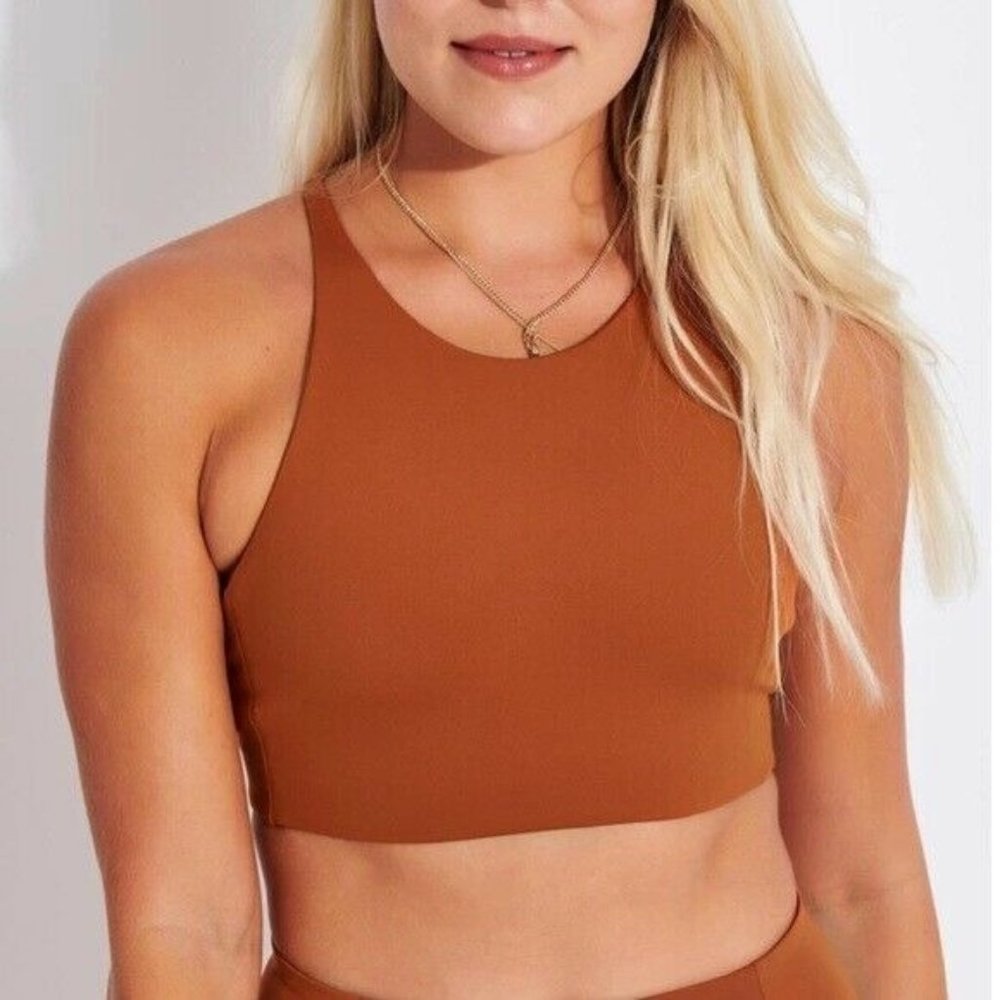 Girlfriend Collective Topanga Bra Red Ochre